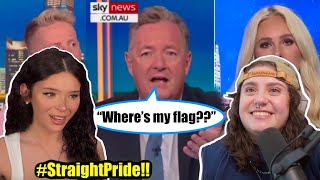Conservatives TRIGGERED Over Rainbow Pride Flag 🤣 w/ @AnnamarieForcino