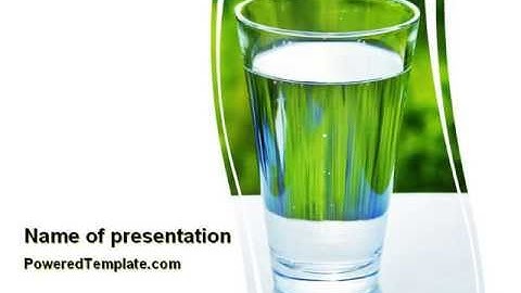 Glass of Water PowerPoint Template by PoweredTemplate.com
