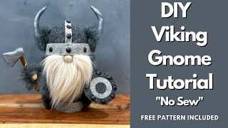 DIY Viking Gnome Tutorial / No Sew Gnome / Gnome Pattern