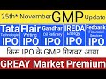 Tata Technologies IPO | Flair Writing IPO | Tata Tech IPO GMP | Fedbank Financial IPO | IPO News GMP