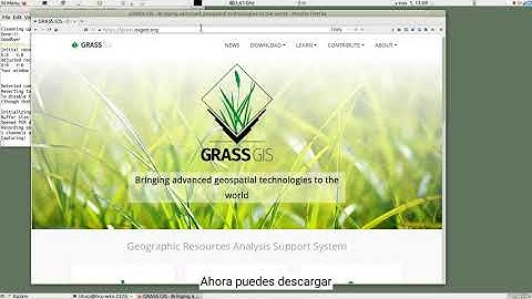 CityScope Latacunga: vídeo tutorial 6-parte1 “Introducción a GRASS GIS”