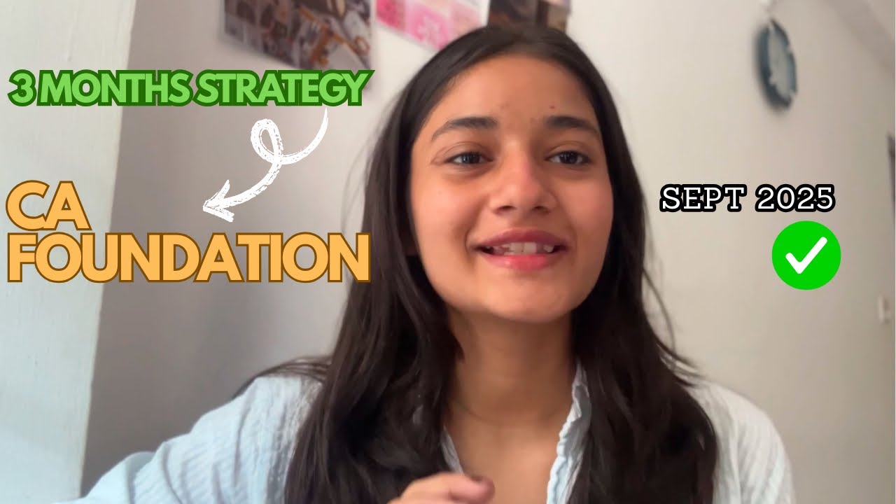 CA Foundation exam | 3 Months strategy | - YouTube
