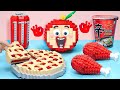 LEGO Fast Food : Eating Red & All Color Dishes - Stop Motion Cooking ASMR