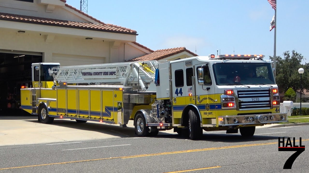 Ventura County Fire Department - New Quint 44 Responding - YouTube