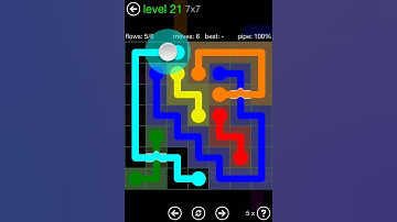 Flow Free Bridges Classic Pack 7x7 Level 21 Walkthrough