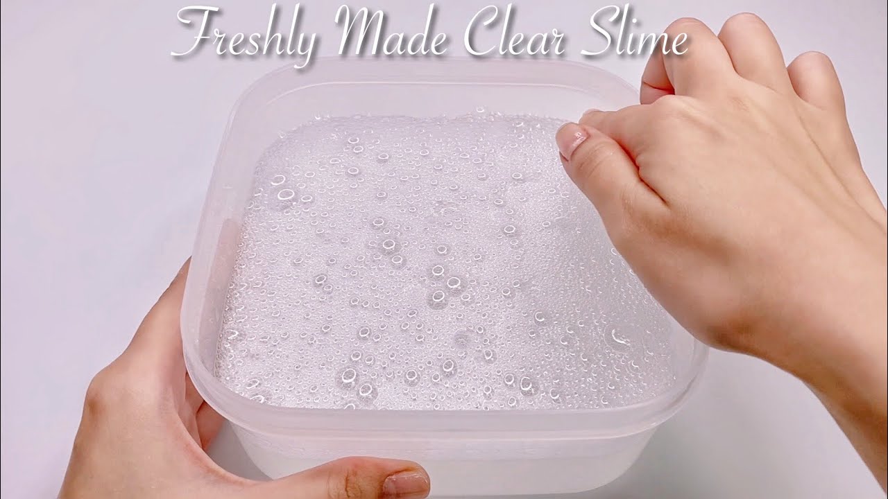 【ASMR】出来立てクリアスライム【音フェチ】Freshly Made Clear Slime