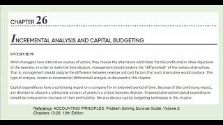 When to use incremental analysis versus capital budgeting