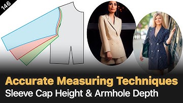Kledingstukken versus patronen: de diepte van de armsgaten en de hoogte van de mouwkop meten [pat...