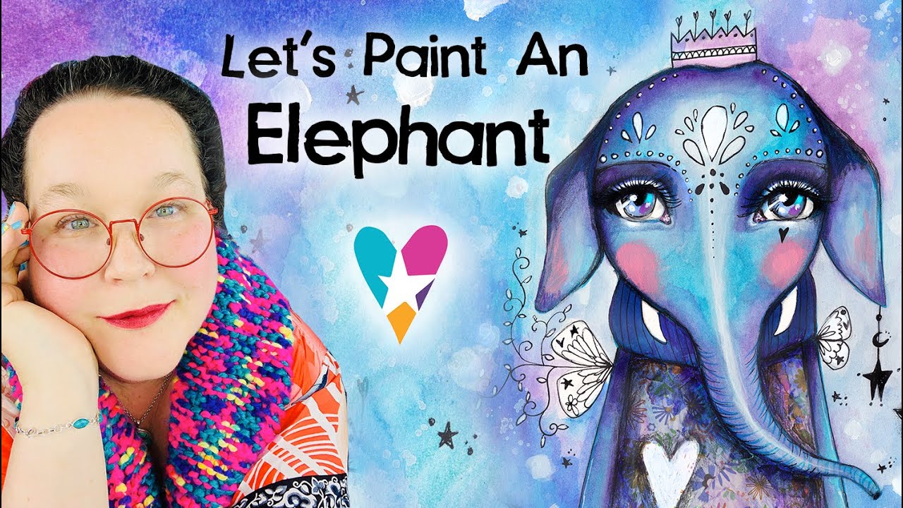 Let�s Paint an Elephant Mixed Media Art with Willowing