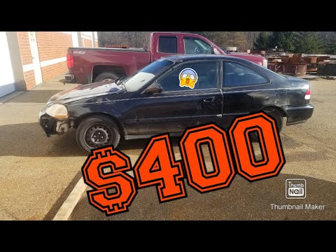 Driving a $400 car. | The beater maiden voyage