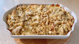 Creamy chicken mushroom pasta | baked pasta recipes | italian food