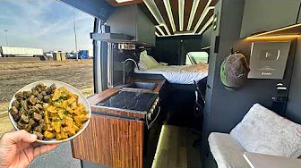 Truck-Stop Camp & Cook | Back in the Van FULL-TIME