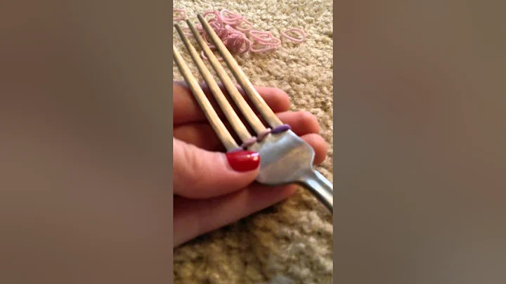 How to make a double rainbow bracelet with a fork
