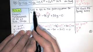 Problem 4.7.16 - Solve the second order Cauchy Euler DE. (complex conjugate roots) - SP21 DE Quiz 4