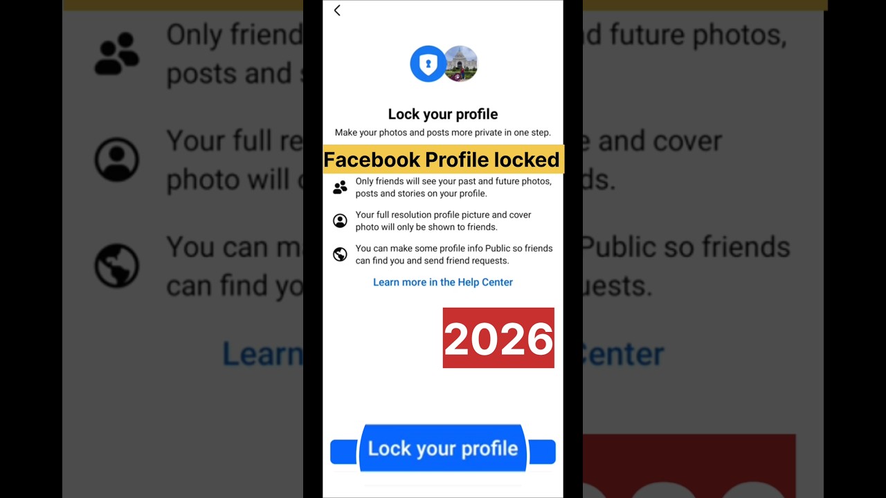 How to Lock Facebook Profile 2026 || Facebook Professional profile Lock 