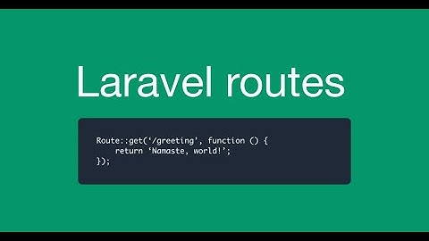 Routes in Laravel - API