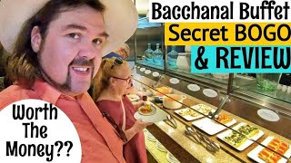 Bacchanal BOGO Buffet Review 2022 exclusive Dingo Coupon Deal! Caesars Palace Las Vegas Cheap Eats.