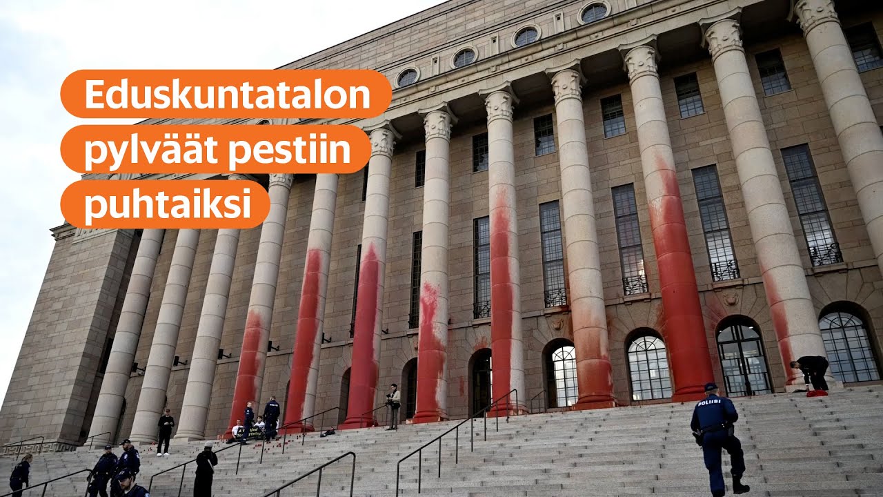 Miksi Eduskuntatalon pylväät sotkettiin?
