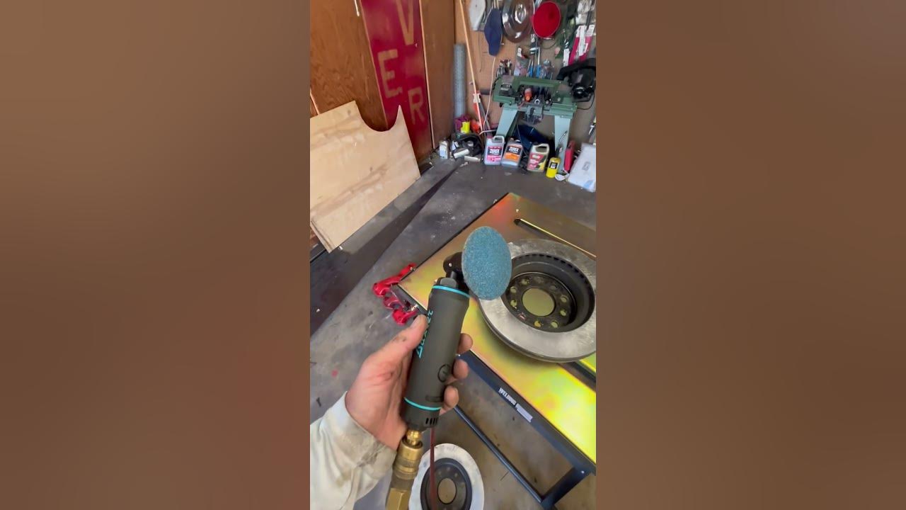 Fixing brake rotor squeal with an disk sander automobile diy car 