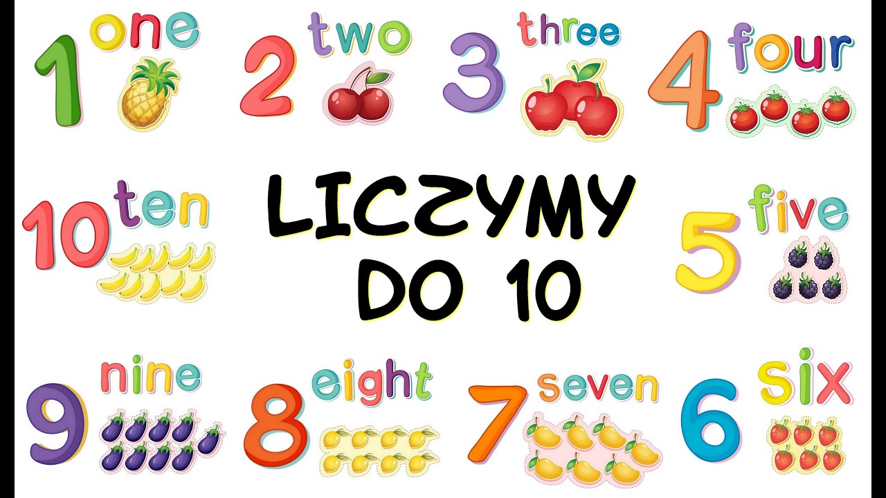 Count to 10. Liczenie do 10 po angielsku. Edukacyjne karty pracy do