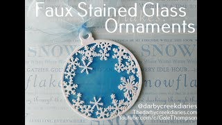 Faux Stained Glass Ornaments:  Christmas In July Hop!