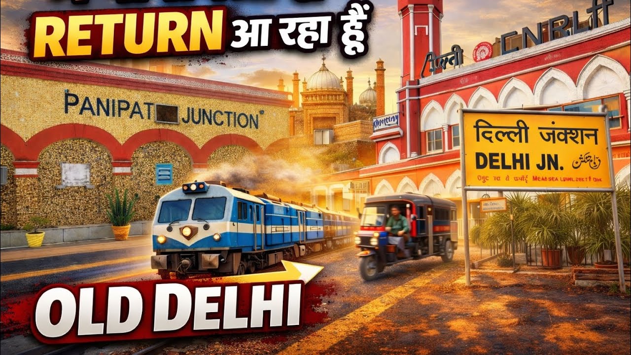 Panipat SeOld Delhi Tak|Return Journey Vlog 🚆#PanipatToDelhi#OldDelhi#PanipatJunction  #TrainJourney