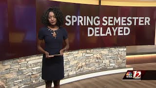University of North Carolina delays spring semester