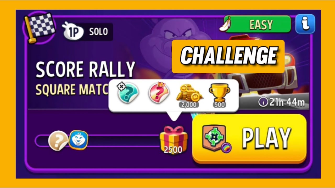 Square match solo challenge|2500 points|score rally|match masters