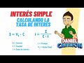 Inters simple calculando la tasa de inters super facil  para principiantes