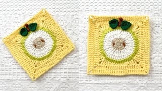 Apple Granny Square (Style Ⅱ) - Free Pattern