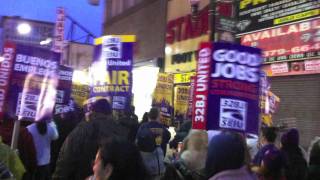AFTNJ supports 32BJ contract march