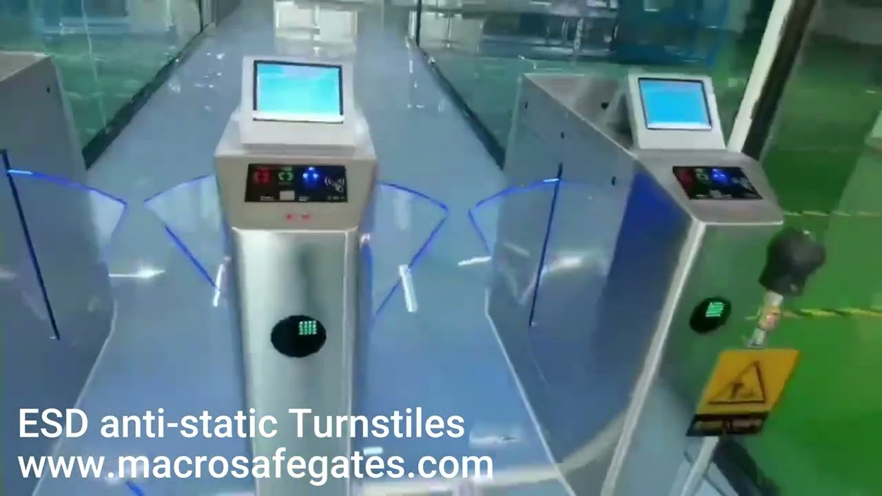 Macrosafe ESD turnstile gates anti-static access cosntrol system