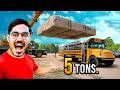 We Dropped a 5000 Kg Stone on a Bus   Will It Survive