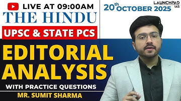 The Hindu Newspaper Analysis | 20 October 2025 | The Hindu Editorial Analysis Today for UPSC PCS