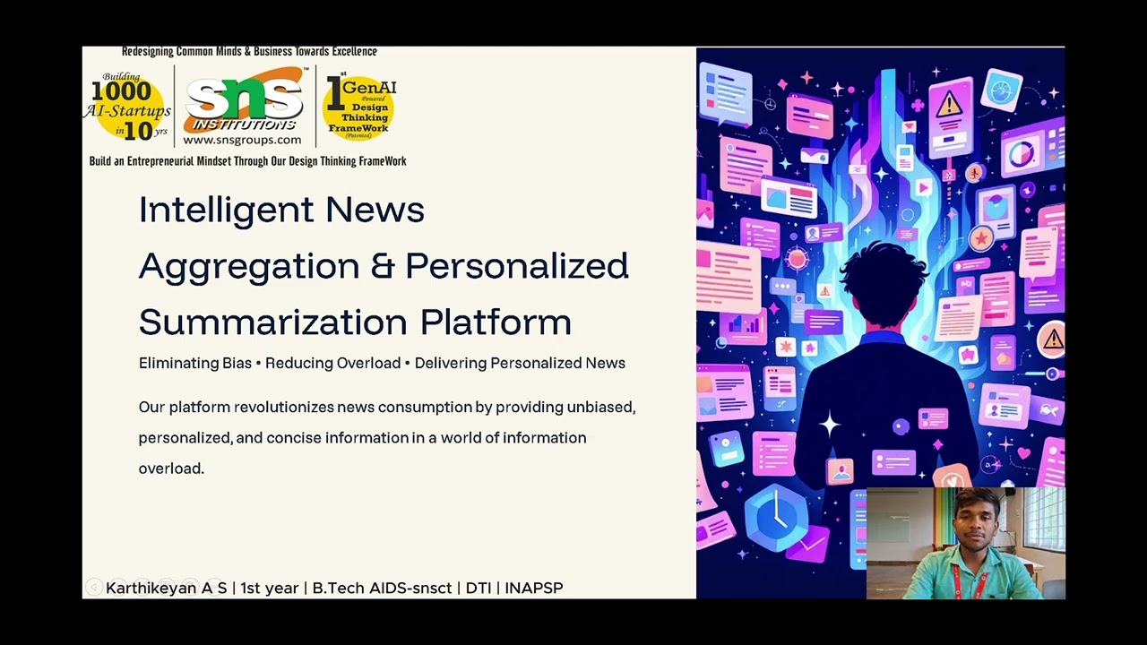 Intelligent News Aggregation & Personalized Platform | DTI | Bi Bi Fathima | Sns institutions 