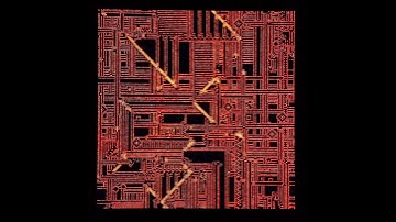 Cellular Worlds. Generative animation on LED panel, 2024. #retro