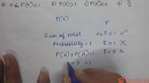A discrete random variable X has probability mass function P(x) then | Class 12 MATH | Doubtnut