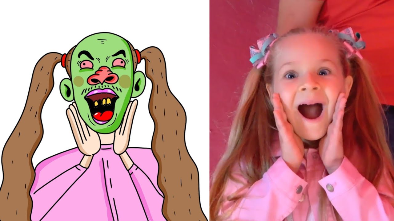 Diana and Roma Play at childrens City Dubai Funny Drawing Meme video | Funny Diana Roma 