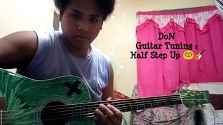 guitar tuning - half step up (1st flet)