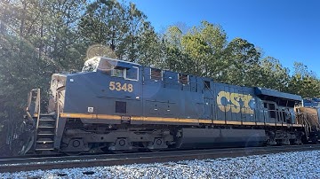 CSX 5348 & CSX 3137 hauling it after a short stop in Manchester, Ga. for a crew change.