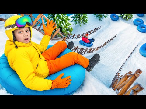 Roma menaiki geluncur salji di SKI Dubai