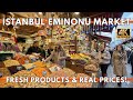 ISTANBUL TURKEY 2026 4K WALKING TOUR Eminönü Market Spice Bazaar Street Food Real Prices 