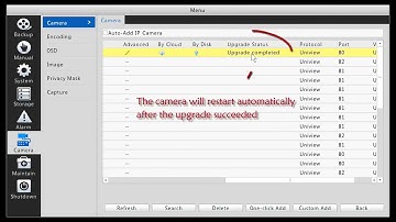 Upgrade Uniview IP Cameras Through Uniview NVR by USB Storage Device