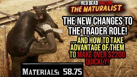Red Dead Redemption 2 Online - Changes To Trader Role w/ Naturalist Update! Make TONS of Money QUICK