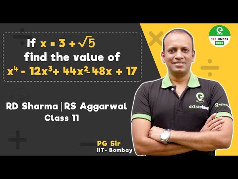 If x = 3 + sqrt 5, find the value of x^4-12x^3+44x^2-48x+17  | RD Sharma | RS Aggarwal Class 11