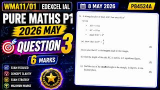 P1 May 2026 Q3 | WMA11/01 | P84524A | Edexcel IAL Maths | Trigonometry Explained