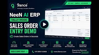NeeN AI ERP Tally Mode Sales Order Entry Demo | Create Orders in Seconds
