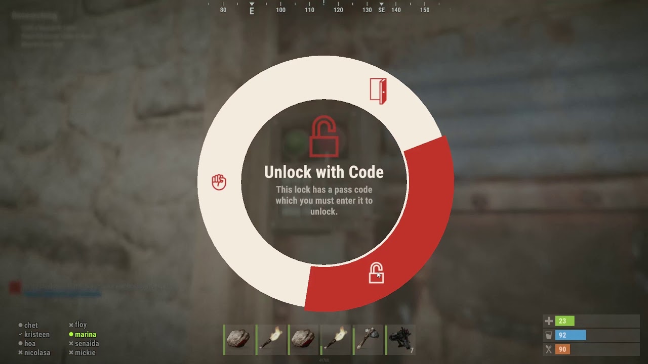 Rust Game Lock Code Did not know the code so I died in Rust #gaming #rust - YouTube