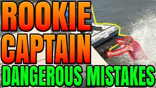 Inexperienced Captain! DANGEROUS Position! Backs Running Prop Into Pylon! Boating Mistake!- E39