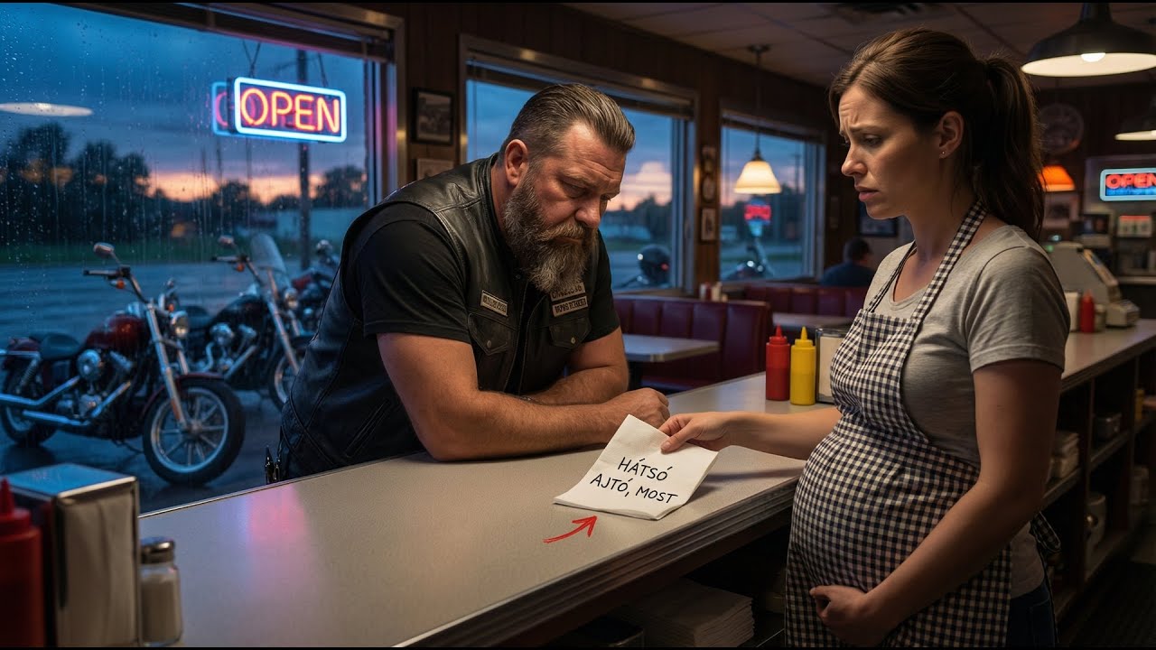 Terhes pincérnő írta a szalvétára: „Hátsó ajtó, most